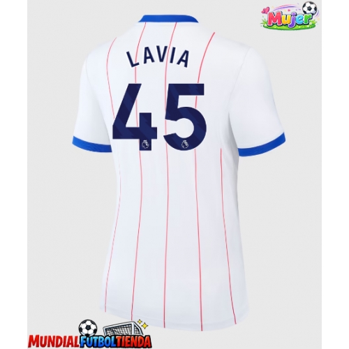 Camiseta Chelsea Romeo Lavia #45 Tercera Equipación Replica 2026-27 para mujer mangas cortas